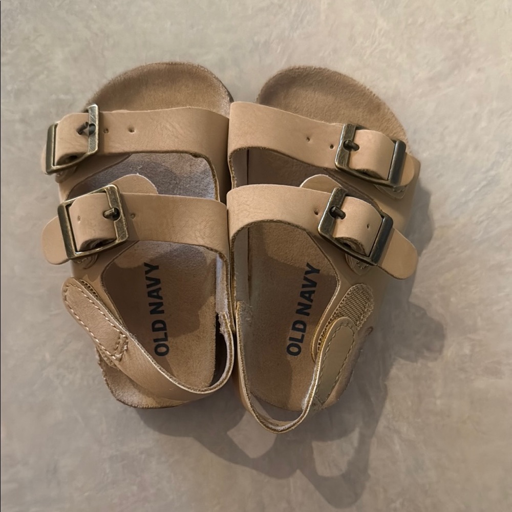Old Navy Tan Sandals with Adjustable Buckles